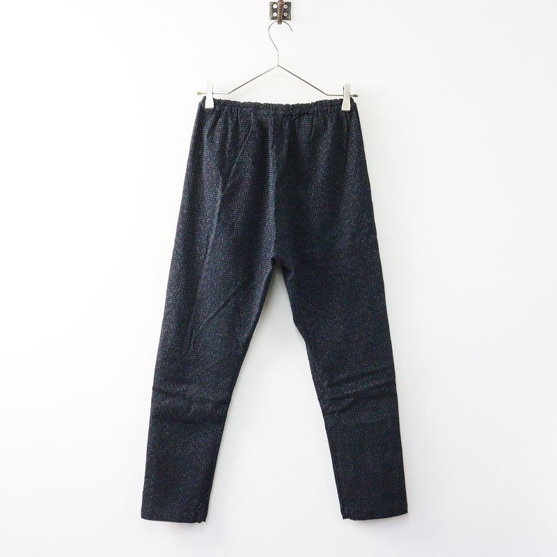 うなぎの寝床 Farmers MONPE 文人絣 もんぺパンツ S ネイビー インディゴ ゴム テーパード 2400014648638