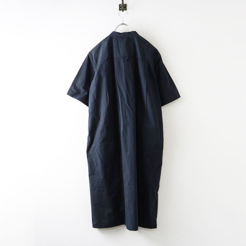 2025 SS MHL. マーガレットハウエル HOWELL SANDED COTTON LINEN ワンピース 1 チャコールグレー ドレス