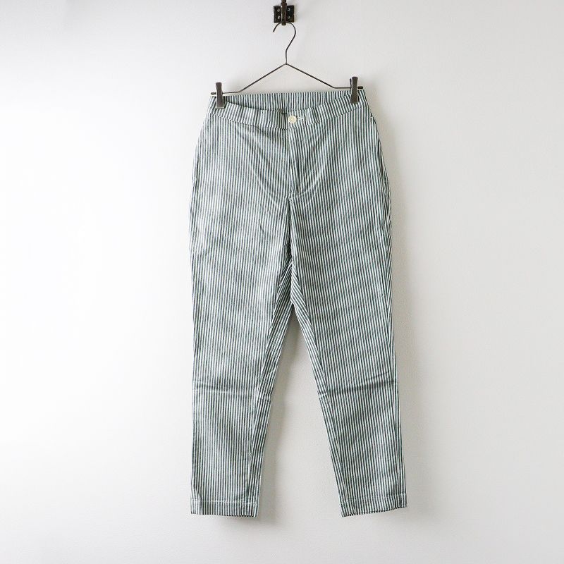 45R 45rpm フォーティファイブアール オックスストレッチのイージースリムパンツ 3 グリーン ストライプ ゴム 2400014630985