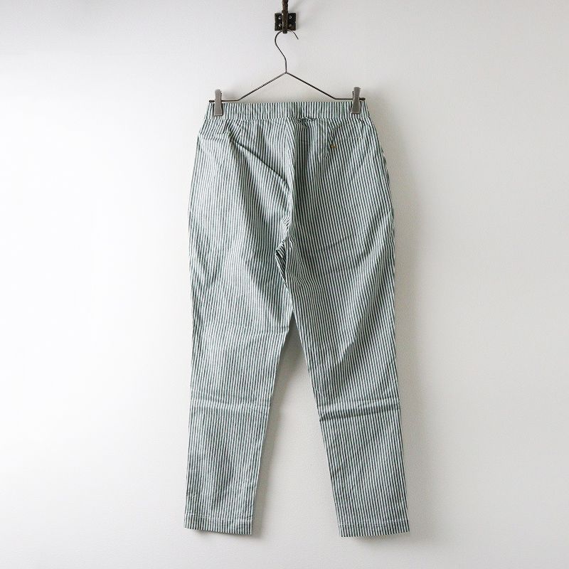 45R 45rpm フォーティファイブアール オックスストレッチのイージースリムパンツ 3 グリーン ストライプ ゴム 2400014630985