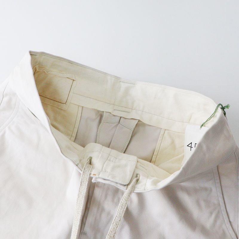 定価4.1万 2025SS 45R 45rpm フォーティファイブアール チノの908ニームパンツ 3 アイボリー コットン 2400014630992 DECORATOM_COM_BR