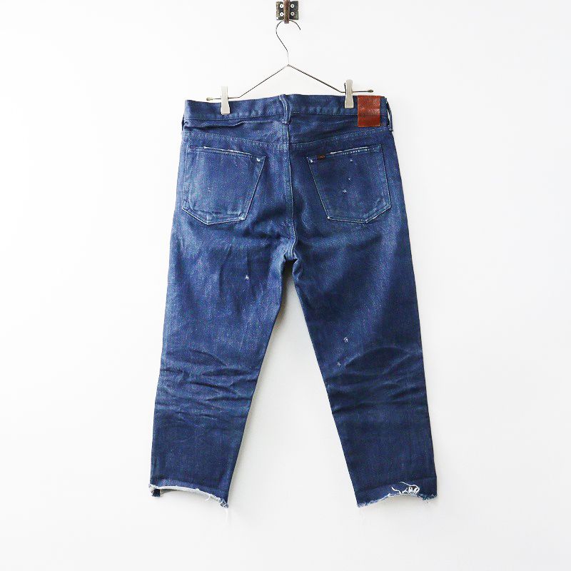 チマラ chimala CS20WP05C ヴィンテージ加工 テーパードクロップドデニムパンツ 28 インディゴ ジーンズ カットオフ 2400014651614