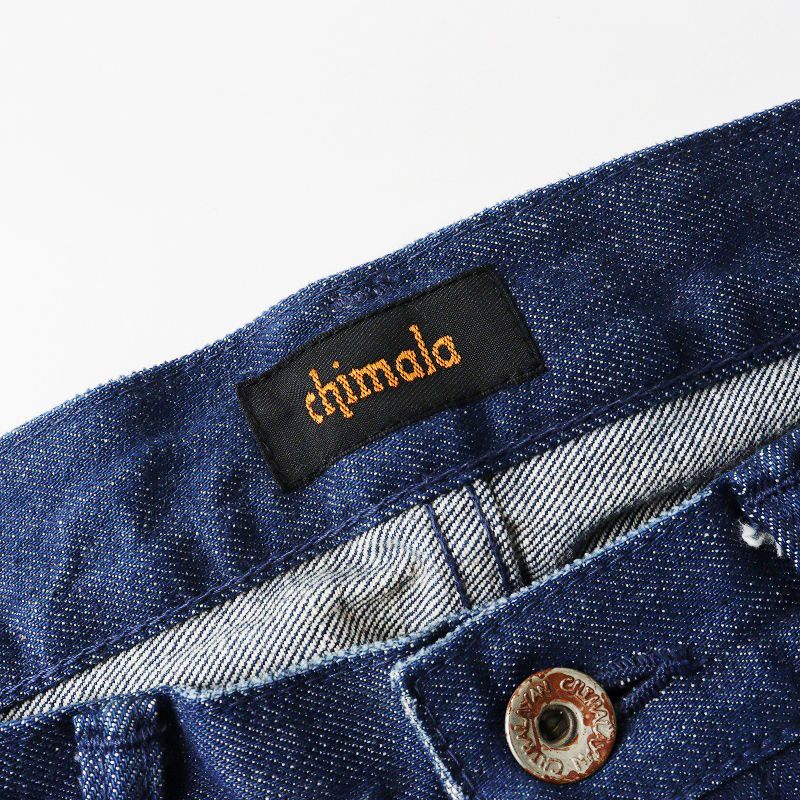 チマラ chimala CS20WP05C ヴィンテージ加工 テーパードクロップドデニムパンツ 28 インディゴ ジーンズ カットオフ 2400014651614 DECORATOM_COM_BR