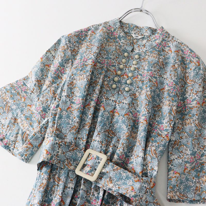  2025 AW アイアムアイインファクト I AM IN FACT リバティロングワンピース F ブルーグレー フ ドレス ベルト その他 その他