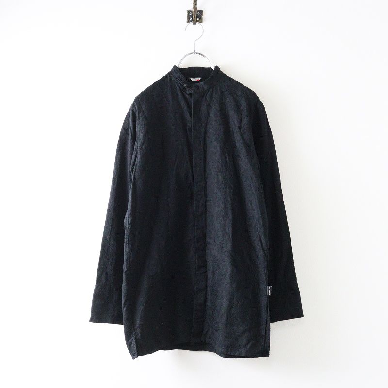 ソウソウ 京都 SOUSOU ジャカール円領長襯衣 スタンドカラー シャツ S