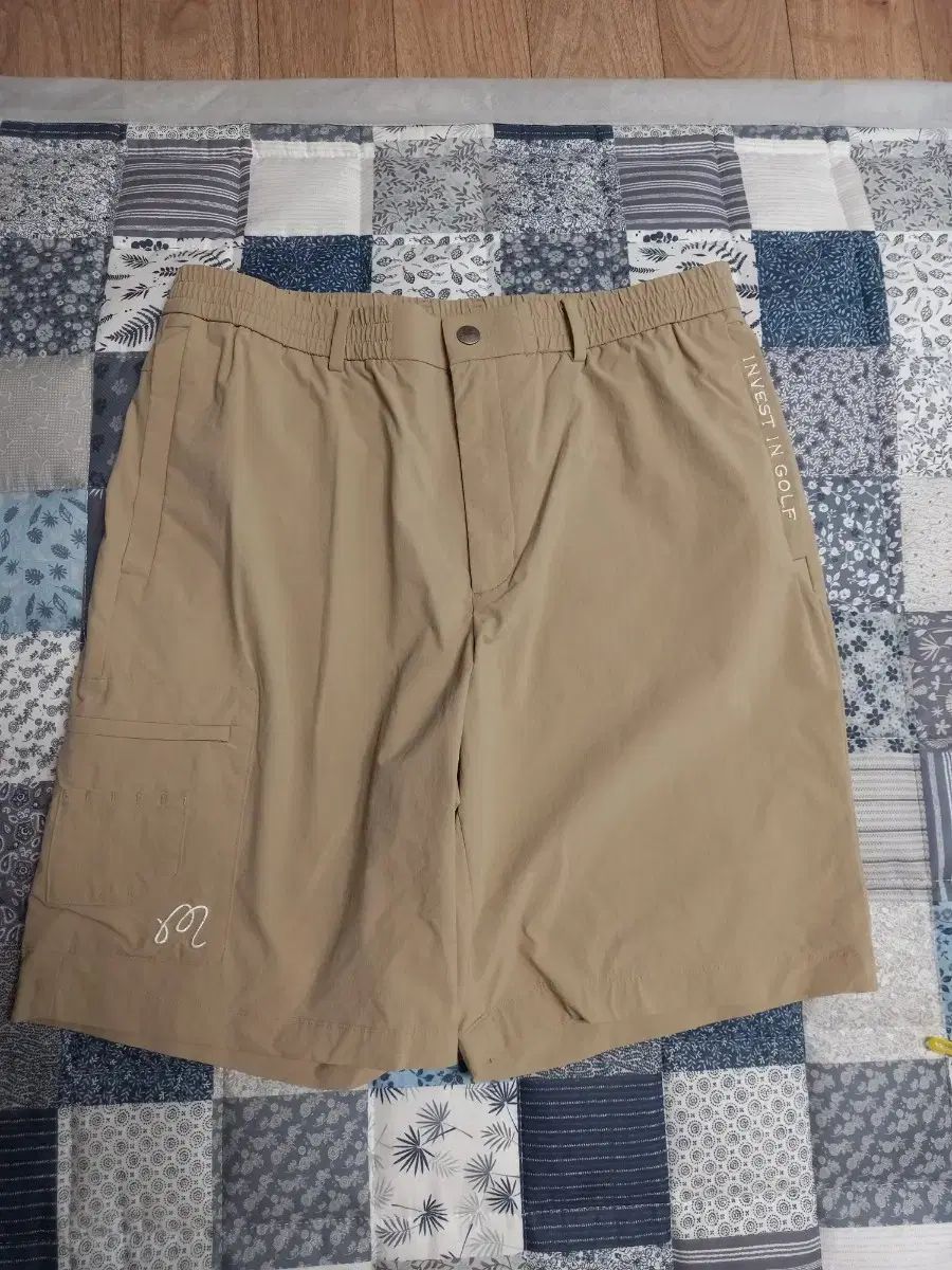 マルボンゴルフウェア Invest In Golf ハーフパンツ ベージュ 34-35