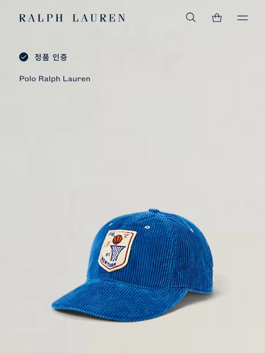 ポロ ラルフローレン シェニール パッチ コーデュロイ ベースボールキャップ