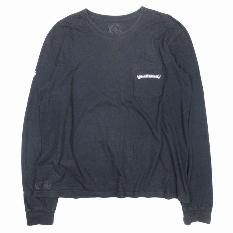 22SS クロムハーツ CHROME HEARTS MLTCOL CEM CRS マルチセメタリークロス プリント Tシャツ ロンT 長袖 トップス カットソー コットン クルーネック サイズXL 黒 ブラック メンズ Y11