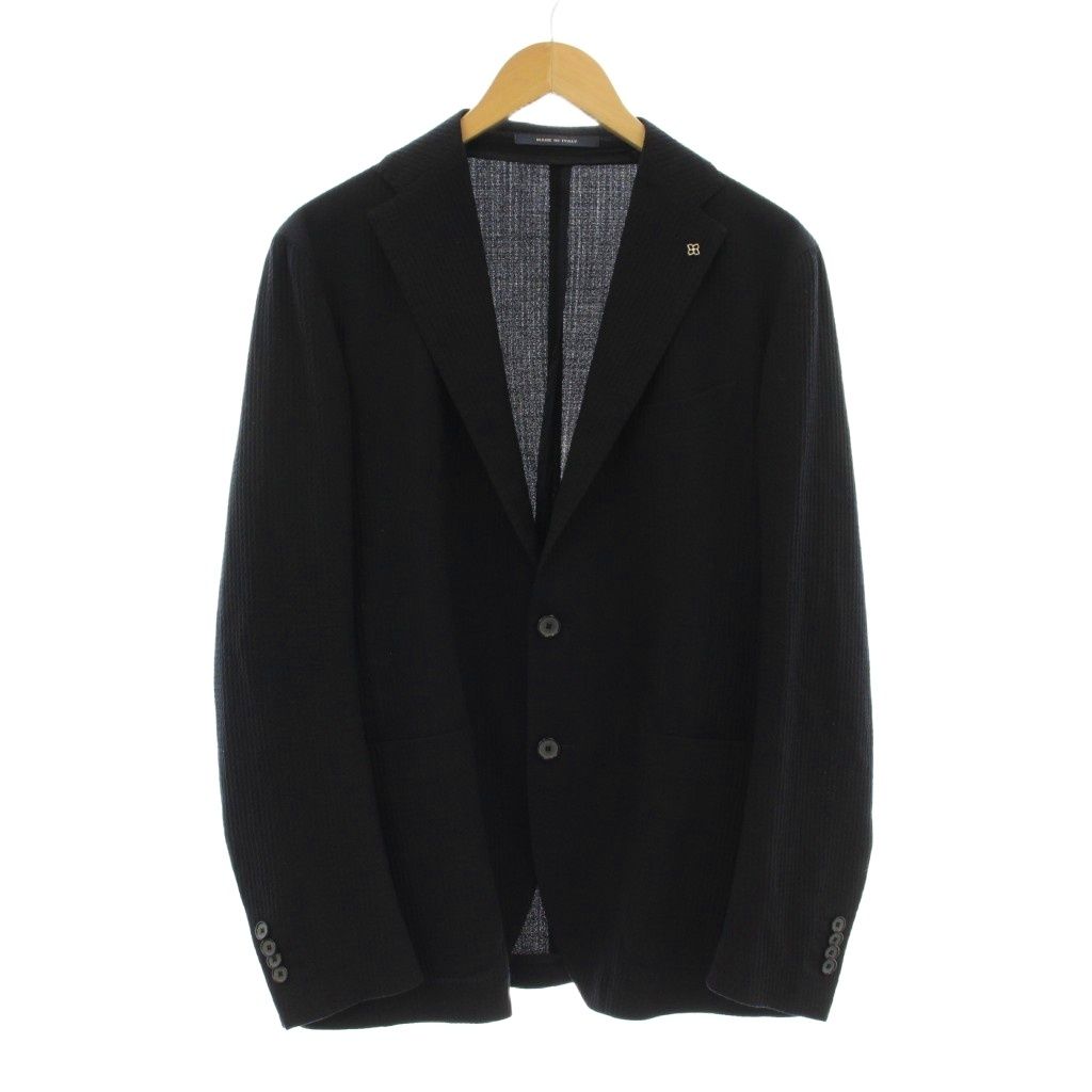 タリアトーレ TAGLIATORE G-UNITED22K テーラードジャケット ブレザー シアサッカー ウール 46 紺 ネイビー 15UEG190 |KU
