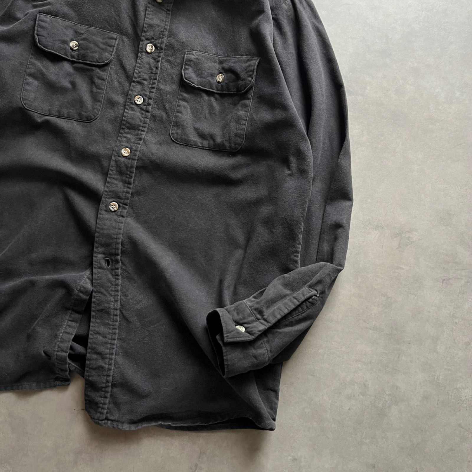 90s FIVE BROTHER black chamois shirt ファイブブラザー ブラック シャモア シャツ
