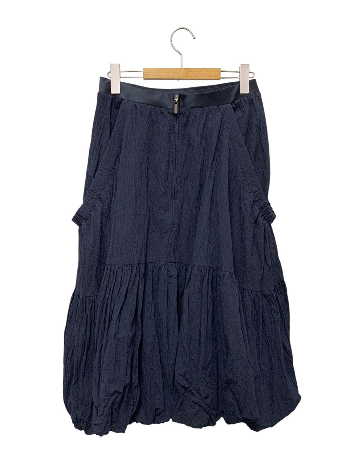 デイジーリン Skirt Victoria 07074 スカート 40 ネイビー リボン コットンジャガード バルーン ITQL9TE3I3RQ