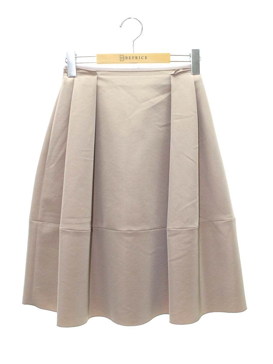 フォクシー FOXEY スカート ベージュ 38 ボトムス ひざ丈 プリーツ 無地 S 麻 FOXEY NEW YORK フォクシーニューヨーク スカート ベージュ サイズ:38