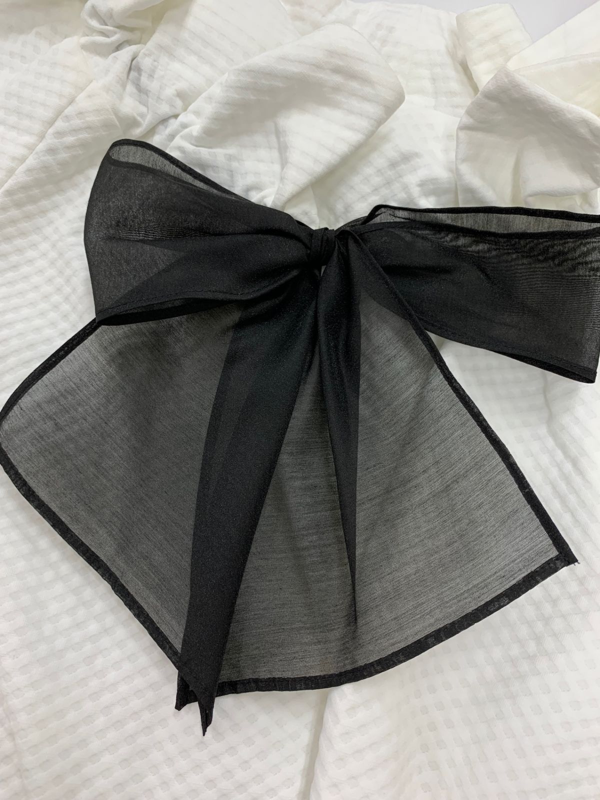  エムズグレイシー 415340 トップス 40 ホワイト リボン 長袖 Tシャツ カットソー