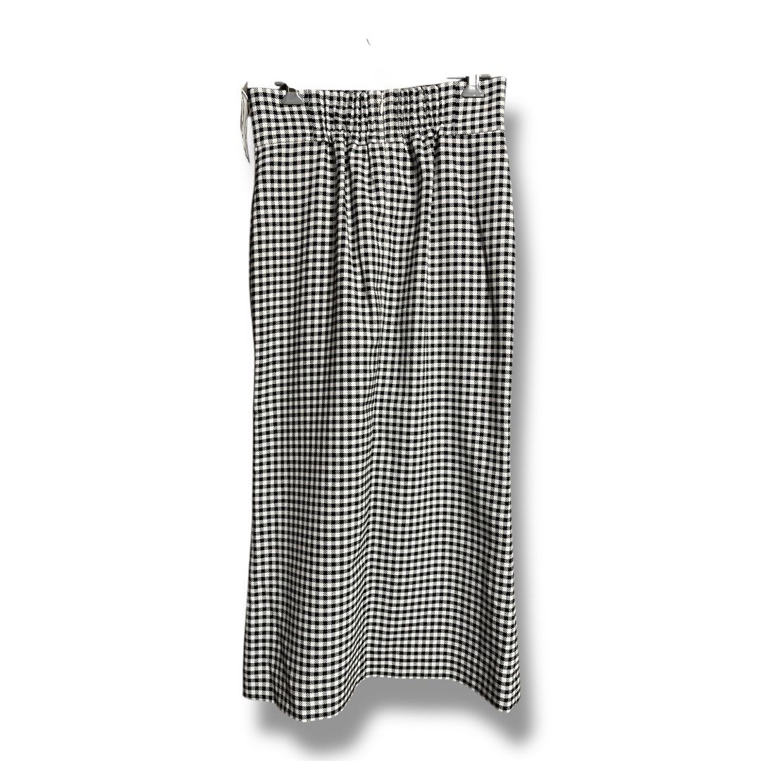 TIARA ティアラ チェックスカート ペンシルスカート 定価25300円 ウエストゴム ロングスカート レディース サイズ2 ブラック×ホワイト 秋 ゴーゴー古着マルイ北千住店 22 No.K783