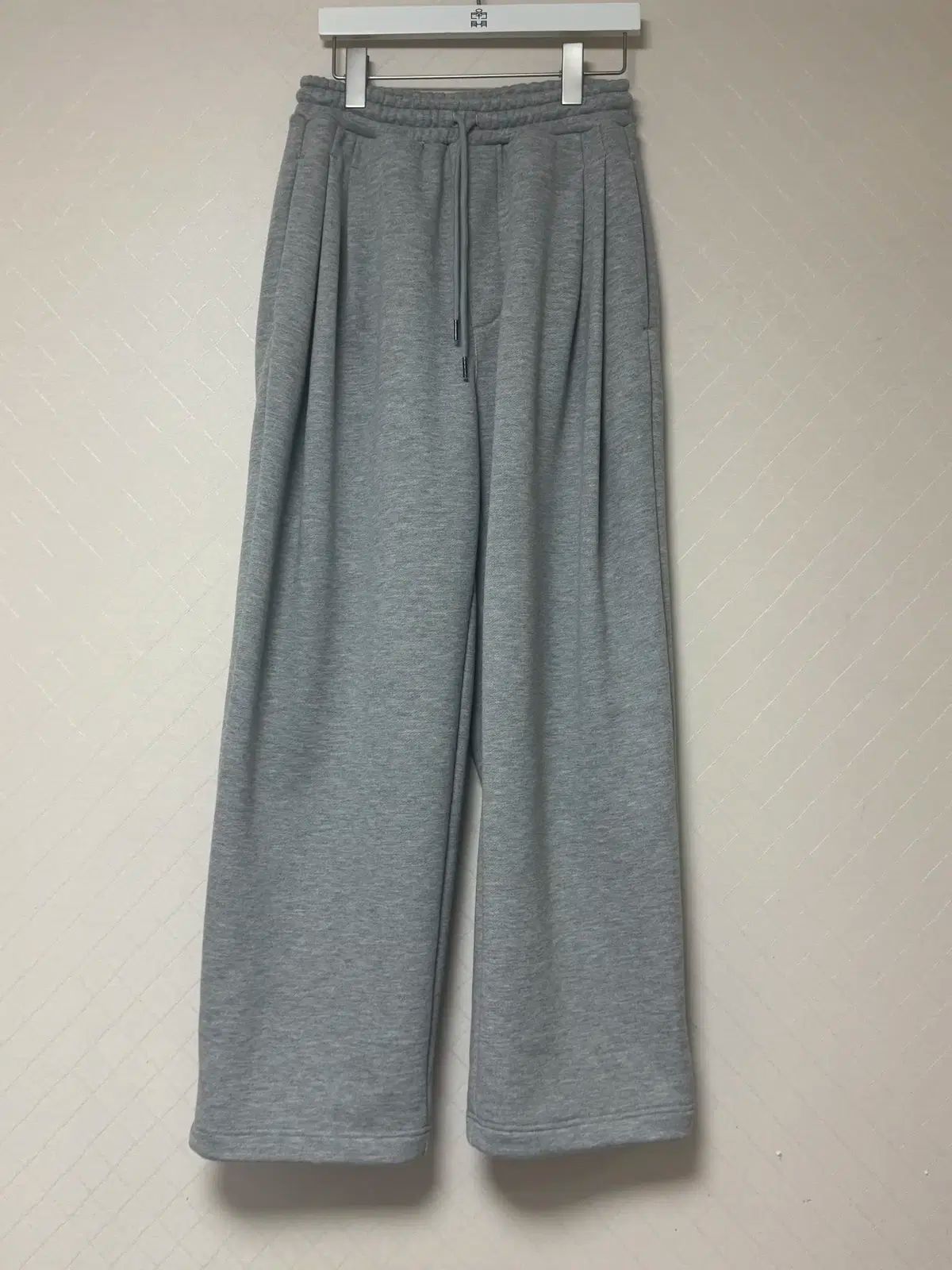 YUNION BLUE ユニオンブルー ツータック ワイド スウェットパンツ グレー S