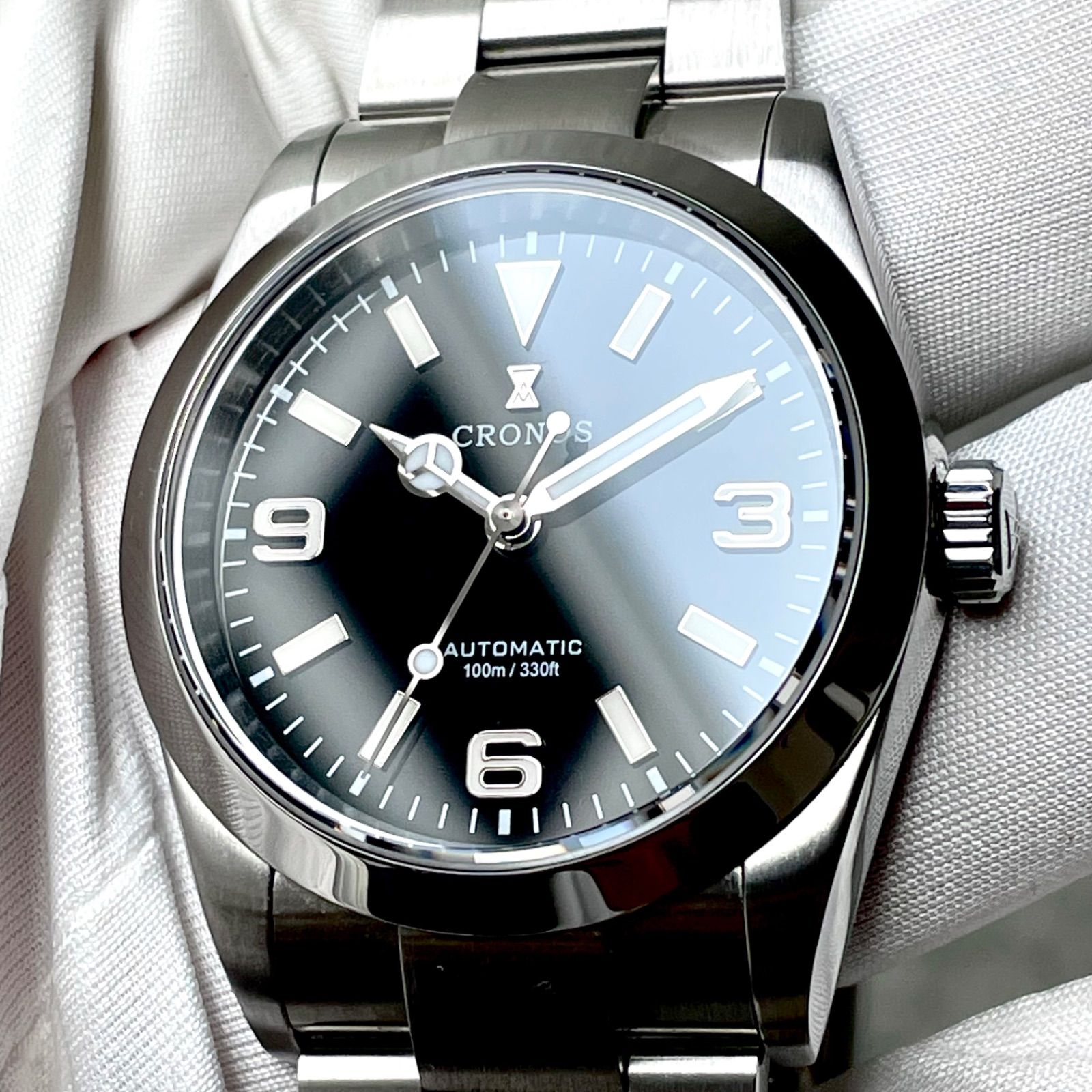 CRONOS 36mm Miyota90S5 L6042M 自動巻 腕時計 オマージュ 付属品あり 100m防水 サファイアクリスタル