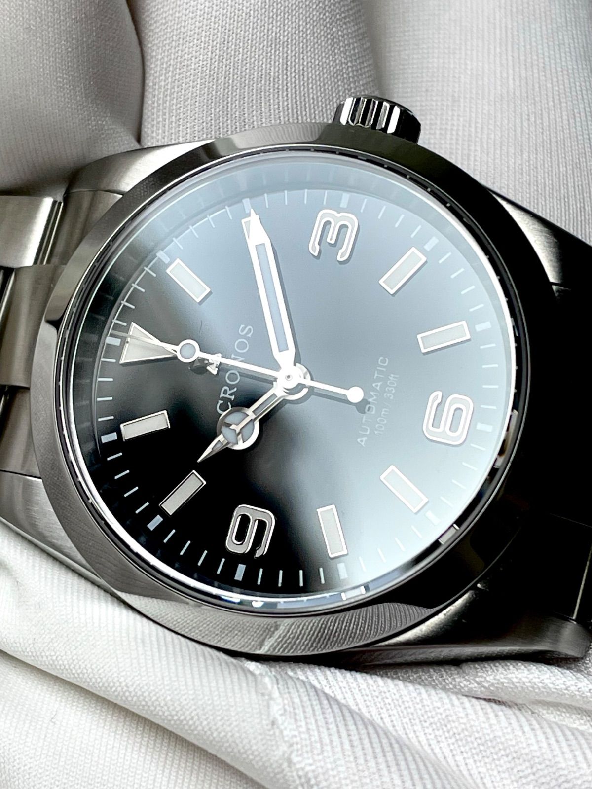 CRONOS 36 mm Miyota 90 S 5 L 6042 M 自動巻 腕時計 オマージュ あり 100 m防水 サファイアクリスタル