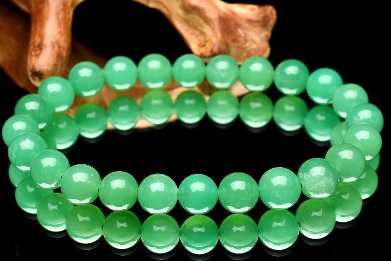 １点物 AAA 美しい艶 クリソプレーズ 7.5mm ブレスレット パワーストーン 天然石 _U7704
