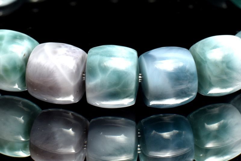 １点物 人気アイテム パープルラリマー 6.5-7x8mm チューブ ブレスレット パワーストーン 天然石 _MB262