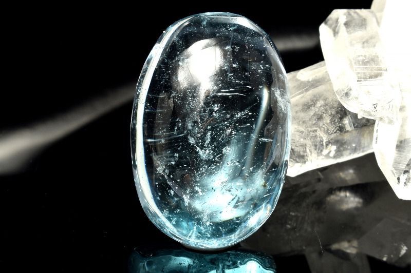 １点物 AAA 高発色透明 ブルートパーズ 28x19mm オーバル ルース パワーストーン 天然石 _PC6471