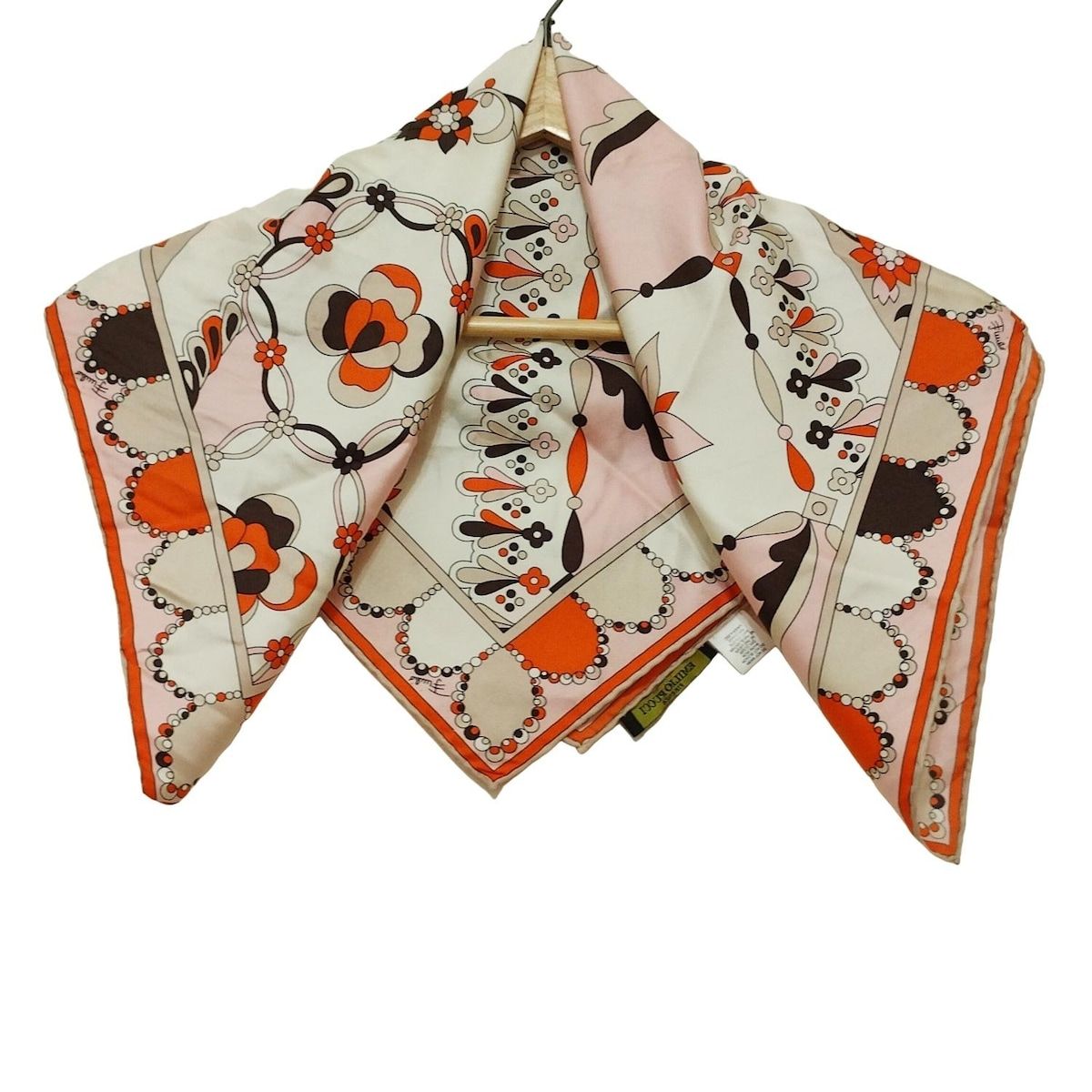 EMILIO PUCCI PUCCI エミリオプッチ スカーフ - アイボリー×ピンク×マルチ