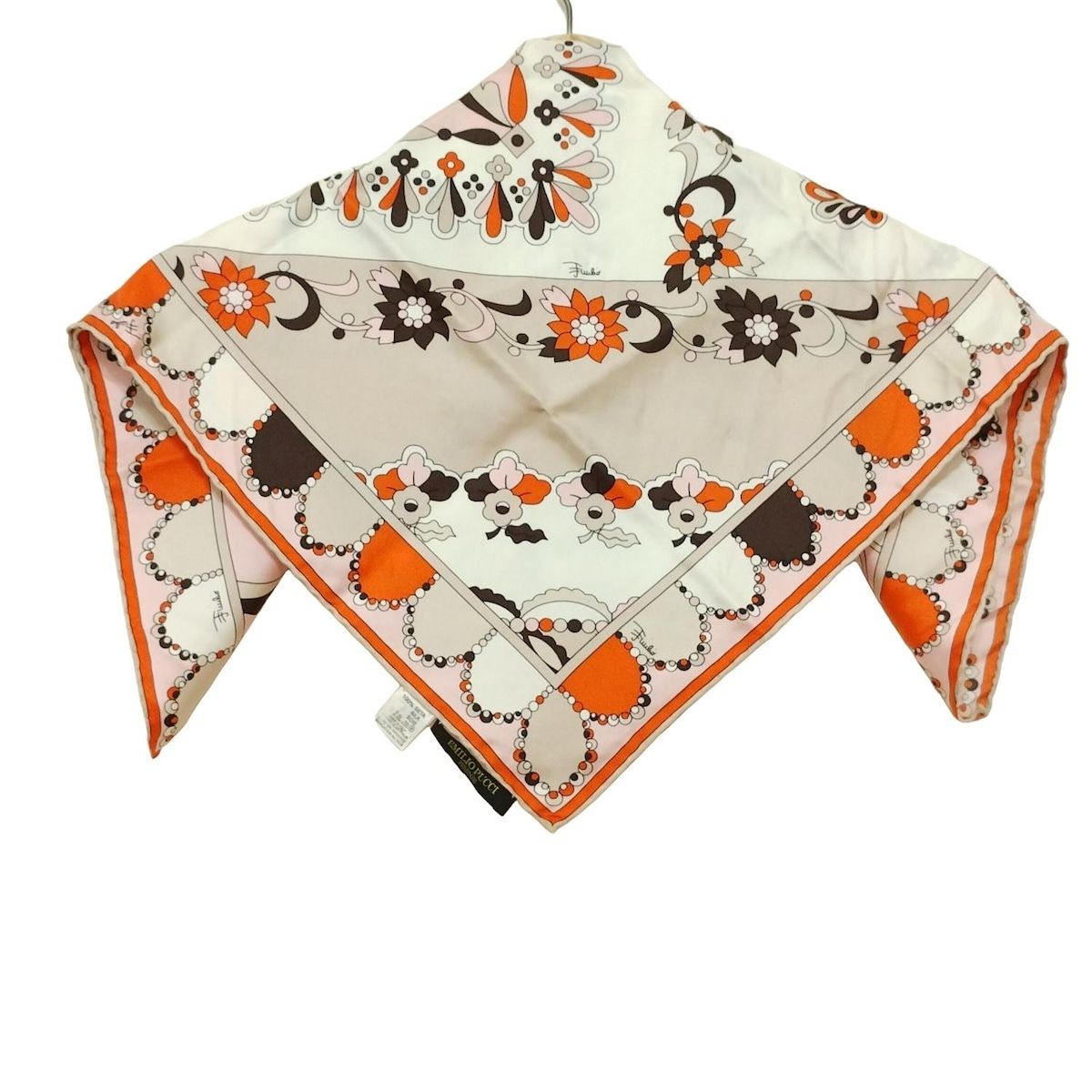 EMILIO PUCCI PUCCI エミリオプッチ スカーフ - アイボリー×ピンク×マルチ