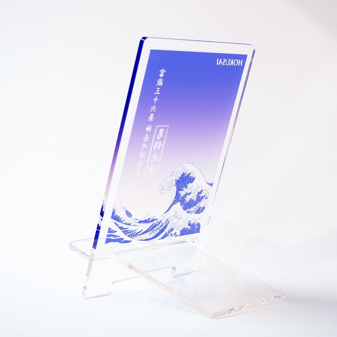 日本の名画】アクリルスマートフォンスタンド（大波） 葛飾北斎 神奈川