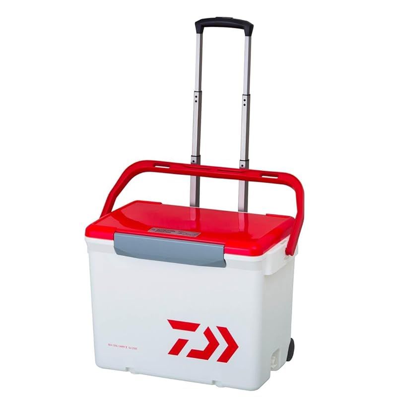 ダイワ DAIWA クーラーボックス シークールキャリー2 GU2500 ホワイト レッド 釣り 25リットル