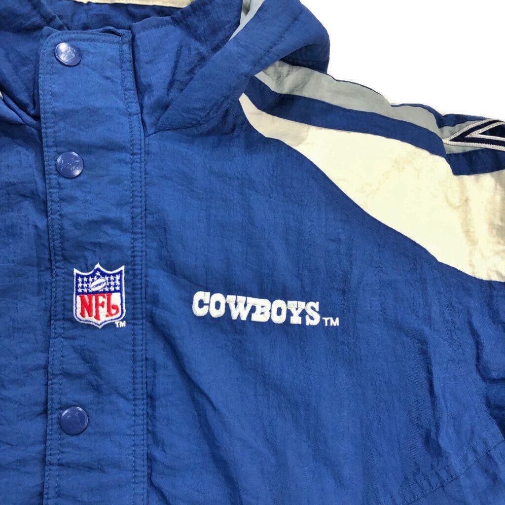 90年代 STARTER スターター NFL ダラス カウボーイズ ナイロンジャケット プロチーム アメフト ブルー メンズ L 古着 V6834 KANDAIZUMI_COM