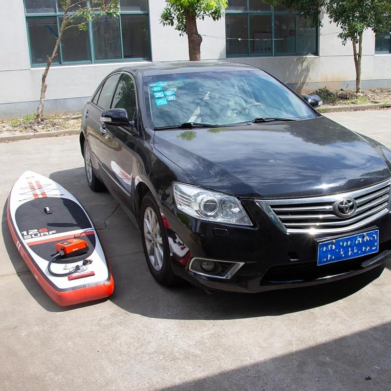 WOWSEA SUP用 電動エアーポンプ 12V給電 16psiまで 電動空気入れ 自動停止機能搭載 OLIVEOS_COM_TR