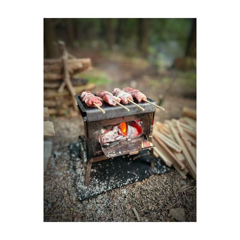 笑 s コンパクト焚き火グリルB-6君 3点セット B 6君 ハードロストル グリルプレート SHO-002 炭 バーベキュー ステンレス 鉄 雪山 雪中キャンプ 冬キャンプ 引き籠りキャンプ おこもりキャンプ コンパクト収納