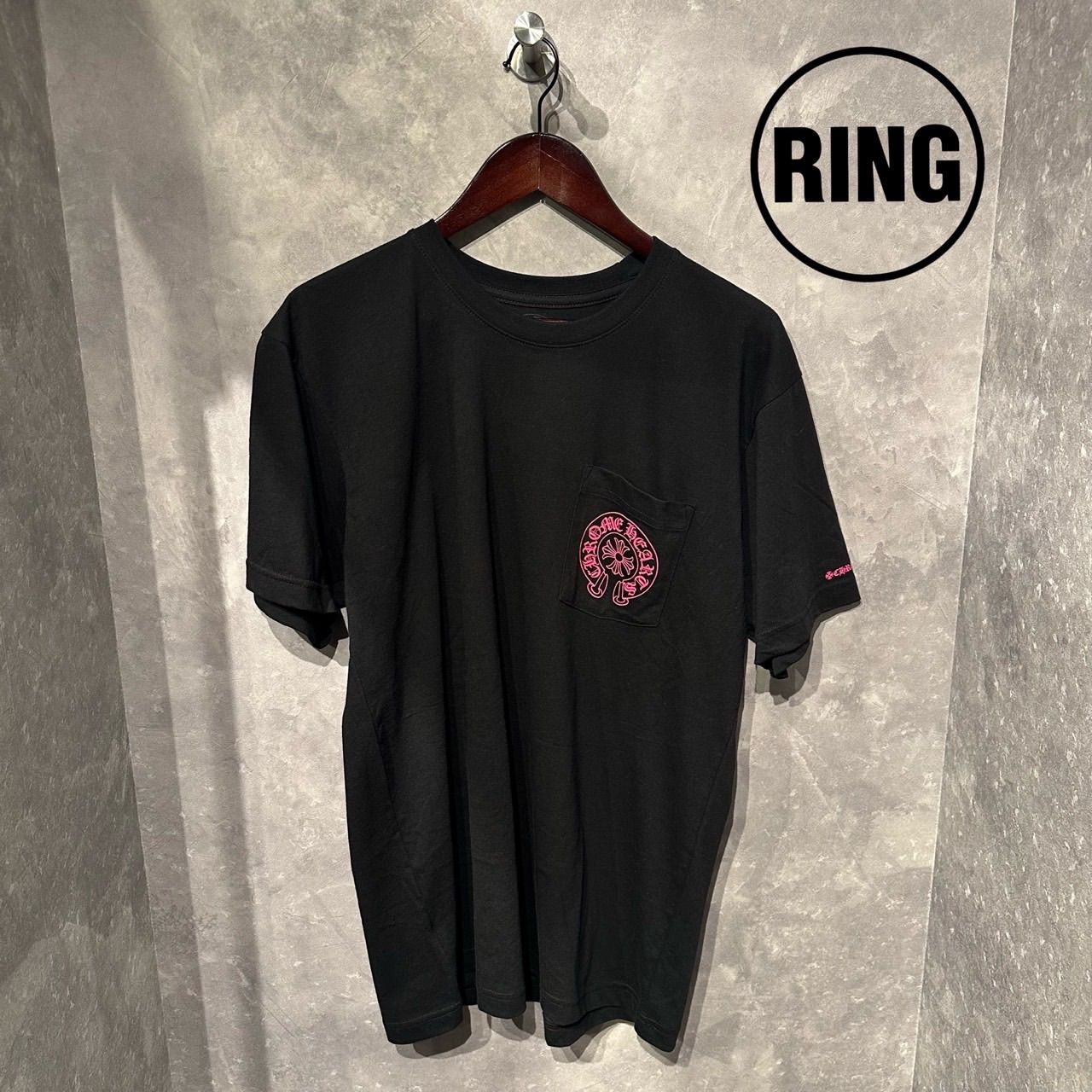 Chrome Hearts PINK Horseshoe S S Tee BLK