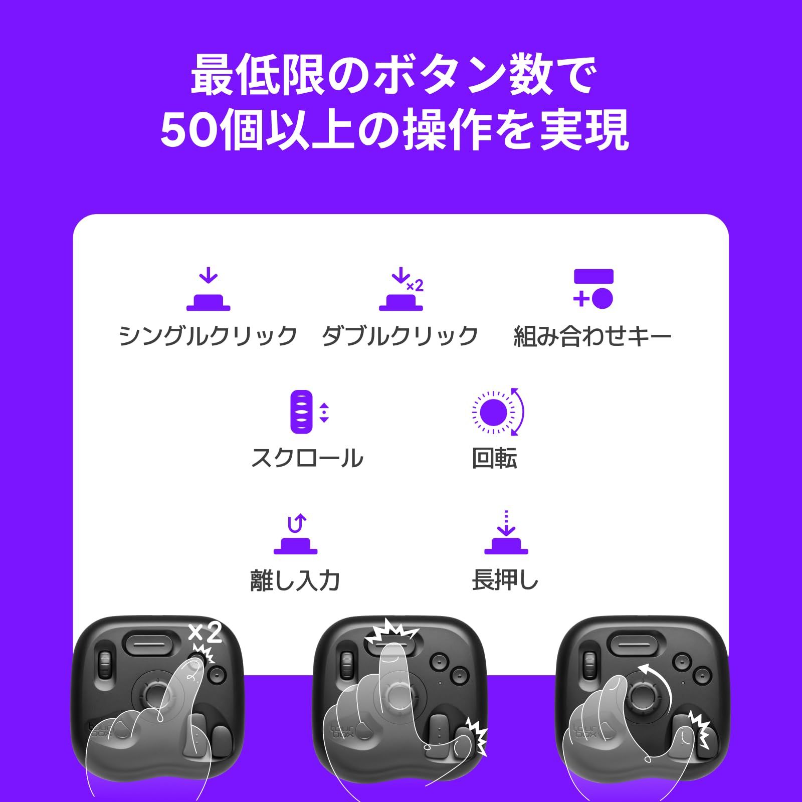 海外コンビニコラボ公式限定商品 TourBox Lite エントリー左手デバイス 片手キーボード ペンタブ最適パートナー Clip Studio Paintほか対応 直感ブラインド操作 ソフトでカスタム自在 日常作業 軽創作の作業効率向上｜Mac Windows対応 有線 本体のみ