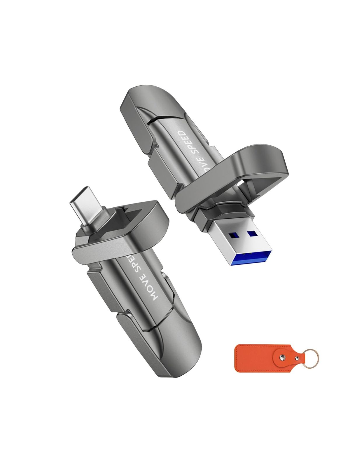 MOVE SPEED SSD 外付け 128|256|512GB|1TB|2TB スティック型 USB 3.2 Gen2 Type-A|Type-C両対応 金属筐体 Win|Mac PS5|PS4 iPhone15|16|17シリーズ対応 ポータブルSS