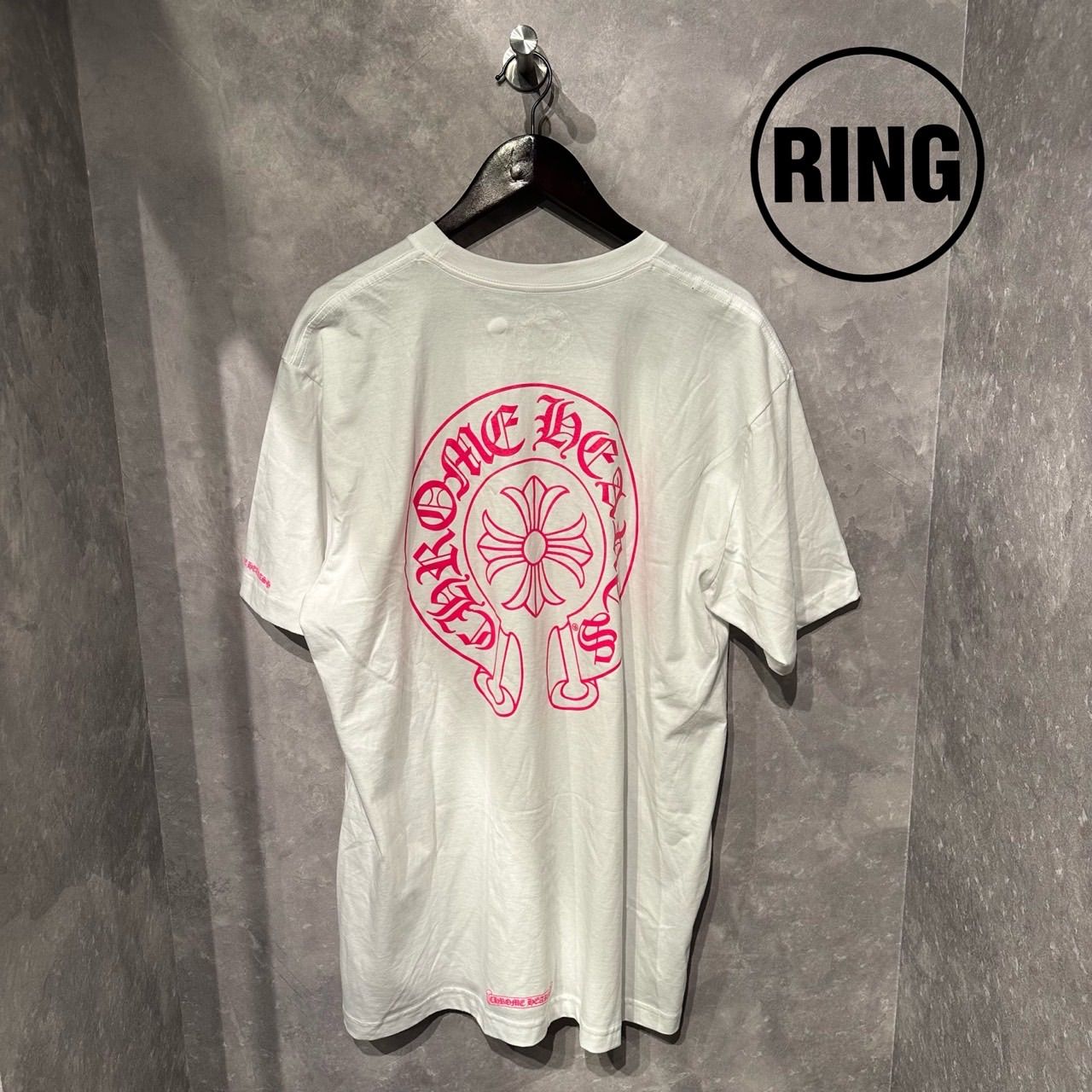 Chrome Hearts PINK Horseshoe S S Tee WHT