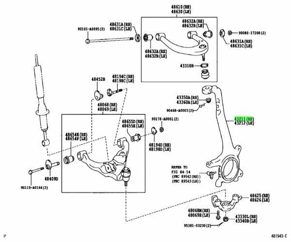 トヨタ 純正 タコマ ステアリング ナックル 右 Knuckle Steering RH 43211-04060 TOYOTA ♥ LEXUS Genuine JDM メーカー純正品