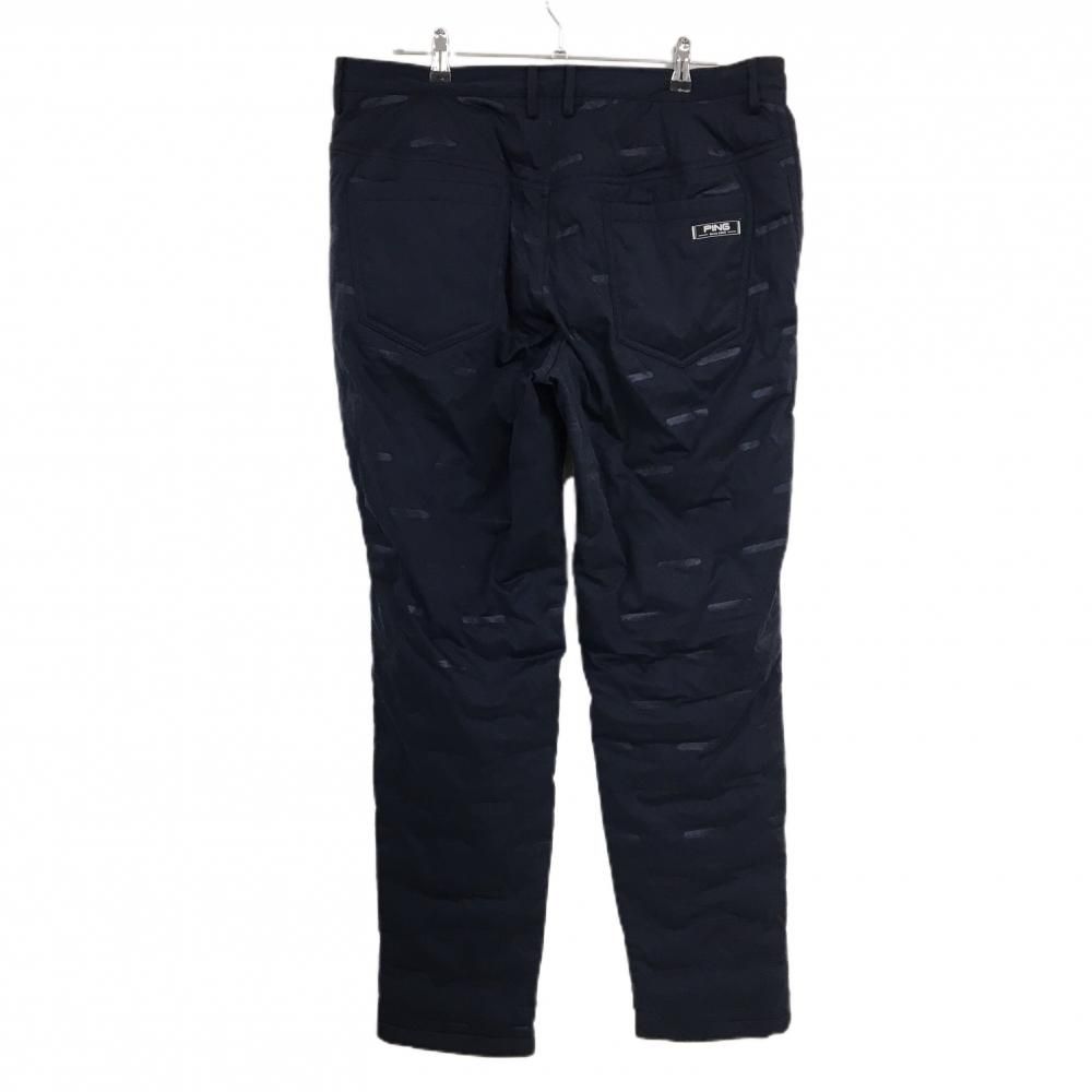 超 ピン 中綿パンツ ネイビー 総柄 メンズ 3L ゴルフウェア 大きいサイズ PING