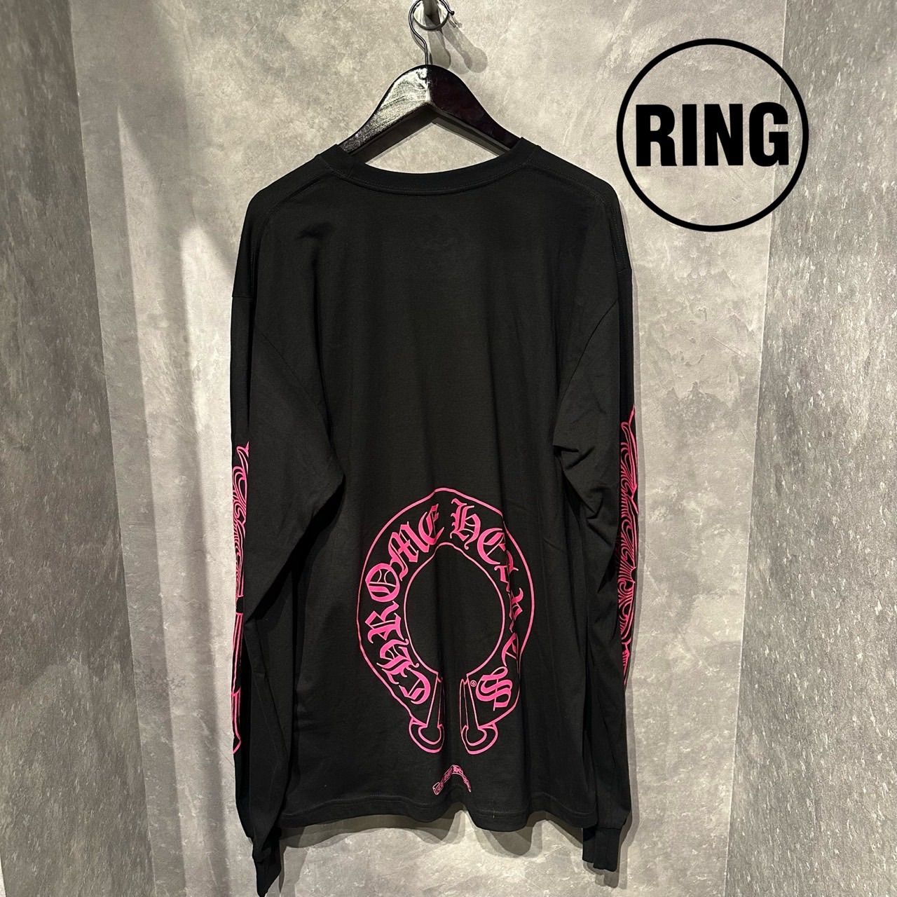 Chrome Hearts PINK Horseshoe L/S Tee BLK - メルカリ