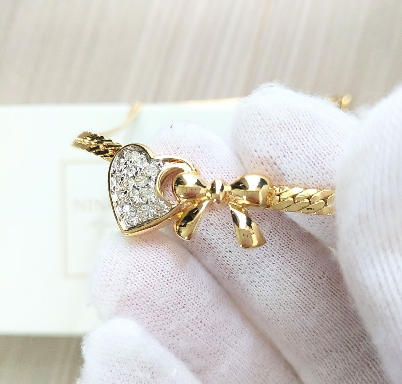 ラインストーン 喜平ネックレス