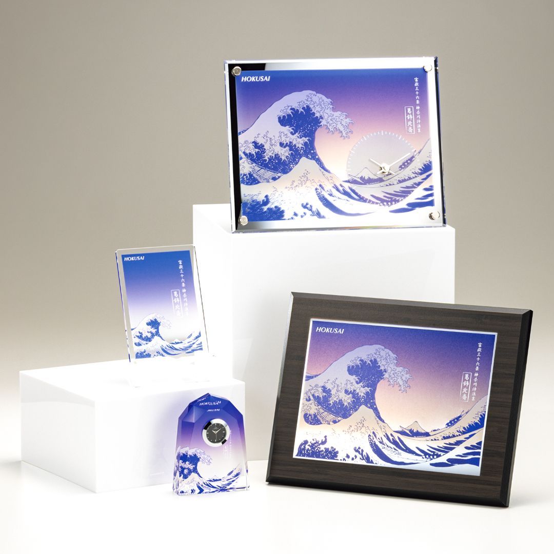 日本の名画】アクリルスマートフォンスタンド（大波） 葛飾北斎 神奈川
