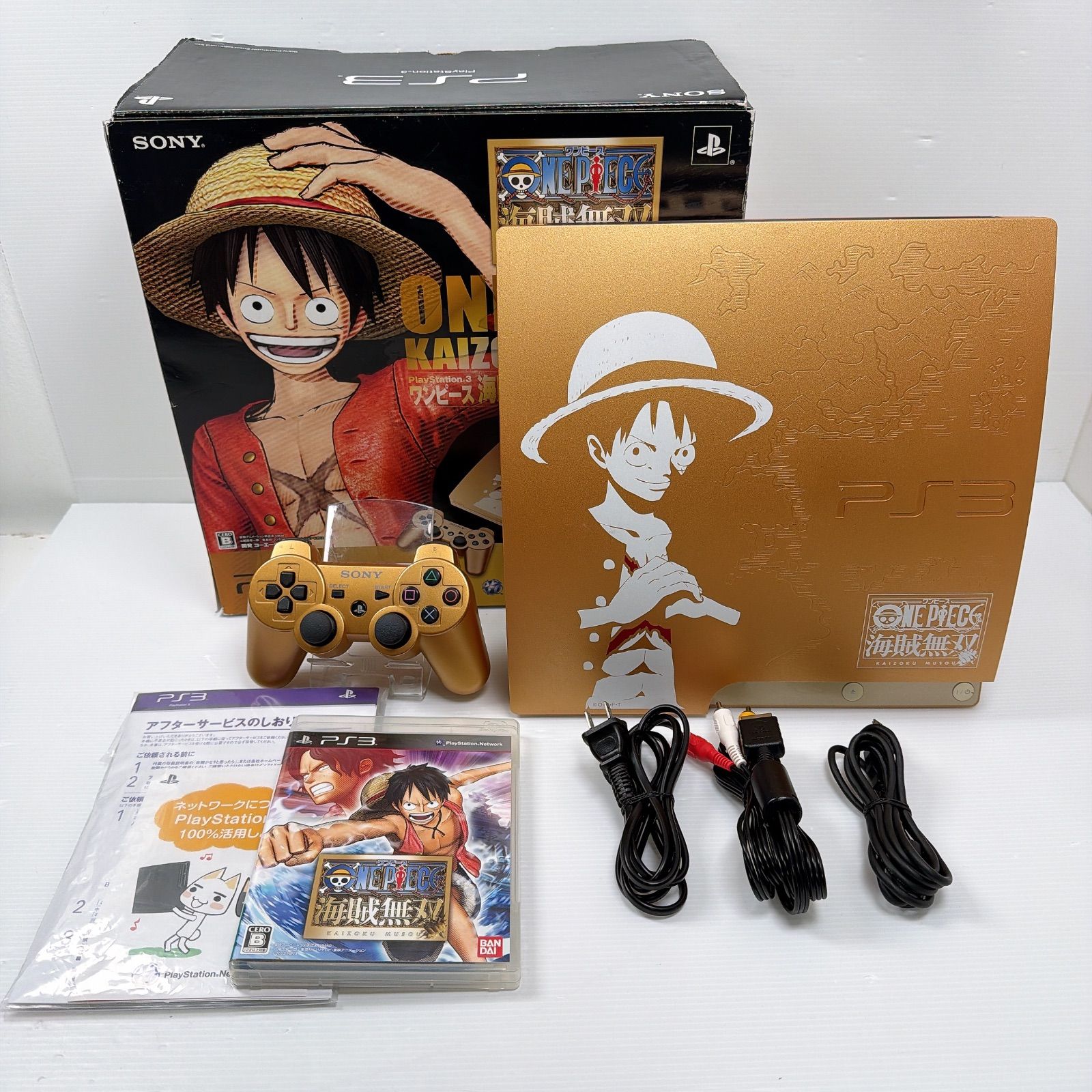 プレステ3本体 PS3 ワンピース 海賊無双 ゴールドエディション 遊べるセット 動作 済み SONY PlayStation3 ONE PIECE KAIZOKU MUSOU GOLD EDITION CECH-3000 ソニー プレイステーション3