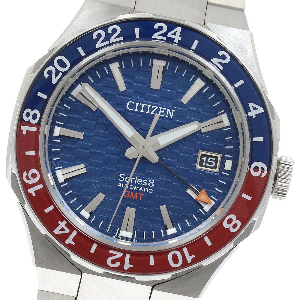 シチズン CITIZEN 9054-0065X02|NB6030-59L シリーズ8 デイト GMT 自動巻き メンズ_915136