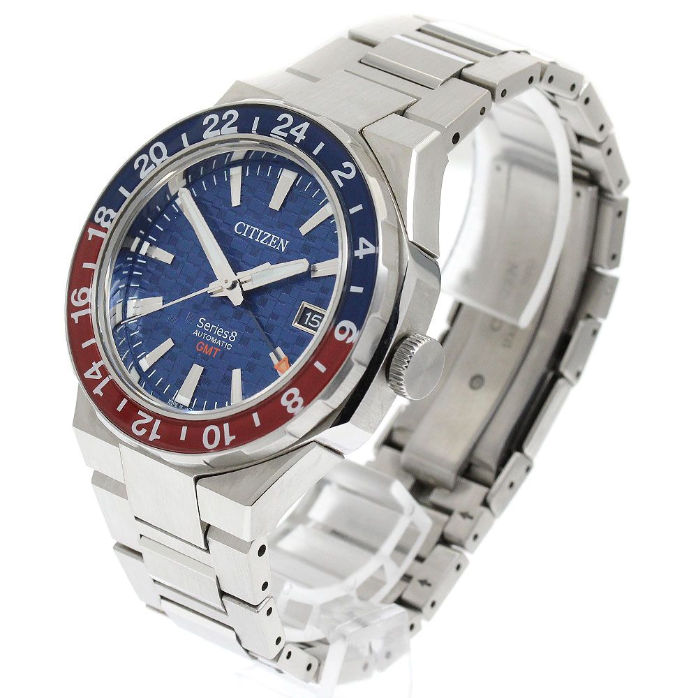 シチズン CITIZEN 9054 0065 X 02 NB 6030 59 L シリーズ8 デイト GMT 自動巻き メンズ_915136