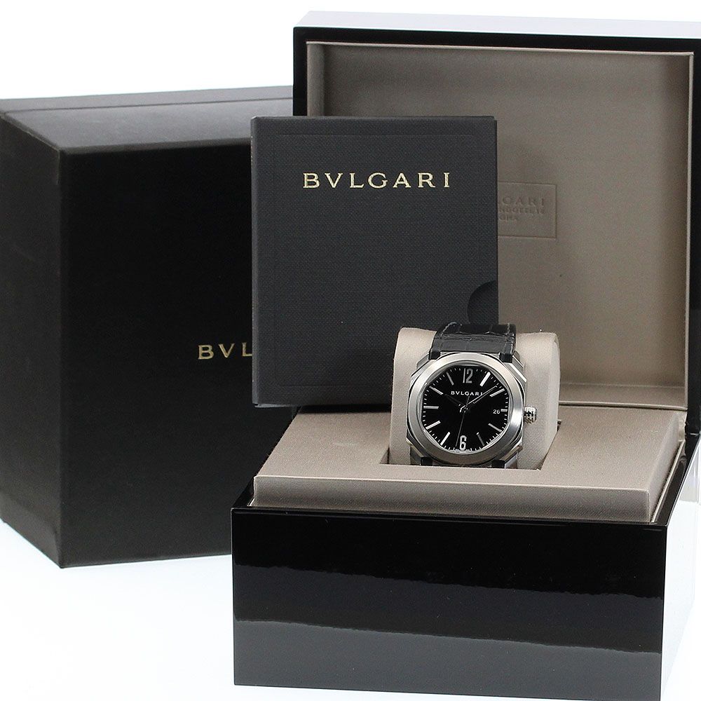 ブルガリ BVLGARI BGO 38 S オクト デイト 自動巻き メンズ き_916578