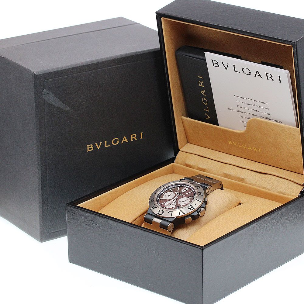 ブルガリ BVLGARI TI44TACH ディアゴノ チタニウム クロノグラフ 自動