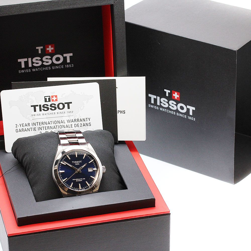 ティソ TISSOT T 127 407 11 041 00 ジェントルマン パワーマティック80 シリシウム 自動巻き メンズ 箱 保証書付き_916664
