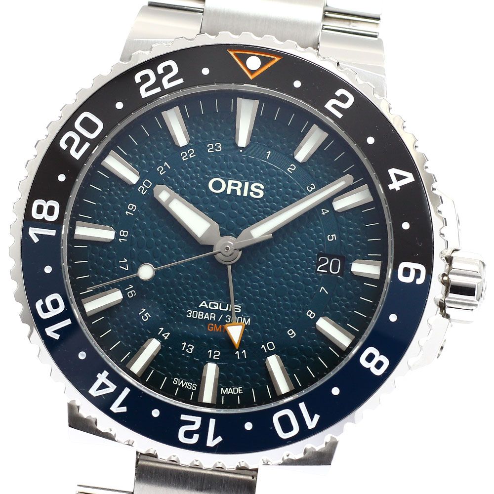 オリス ORIS 01 798 7754 4175 アクイス ホエールシャークリミテッドエディション GMT 2016本 自動巻き メンズ 箱 保証書付き_916326