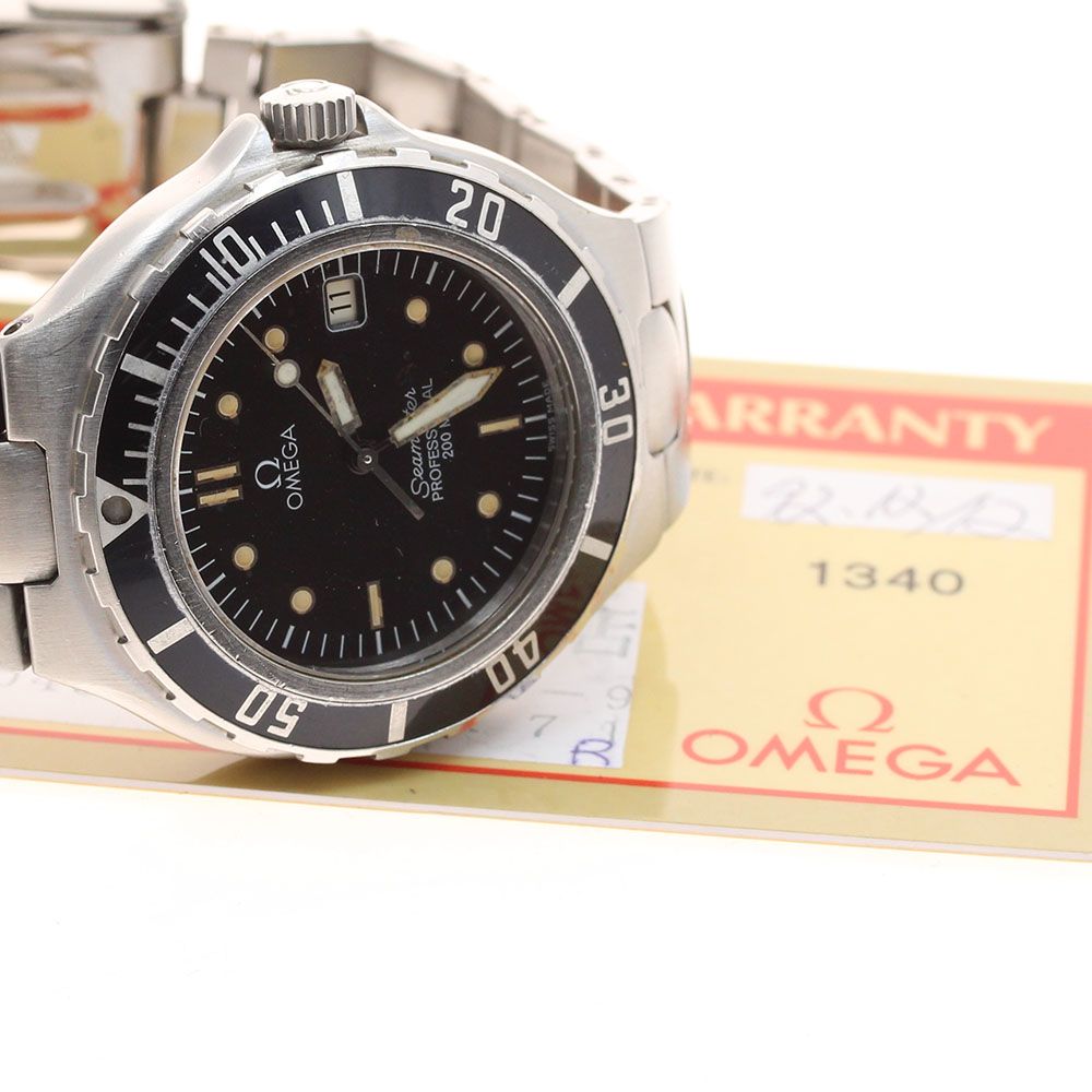 オメガ OMEGA シーマスター200ｍ デイト クォーツ メンズ保証書付き_912337