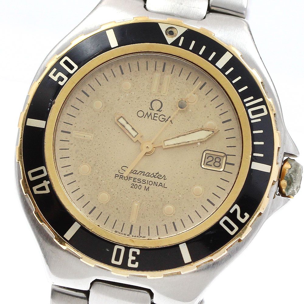 オメガ OMEGA シーマスター200 デイト YGベゼル クォーツ メンズ_905558