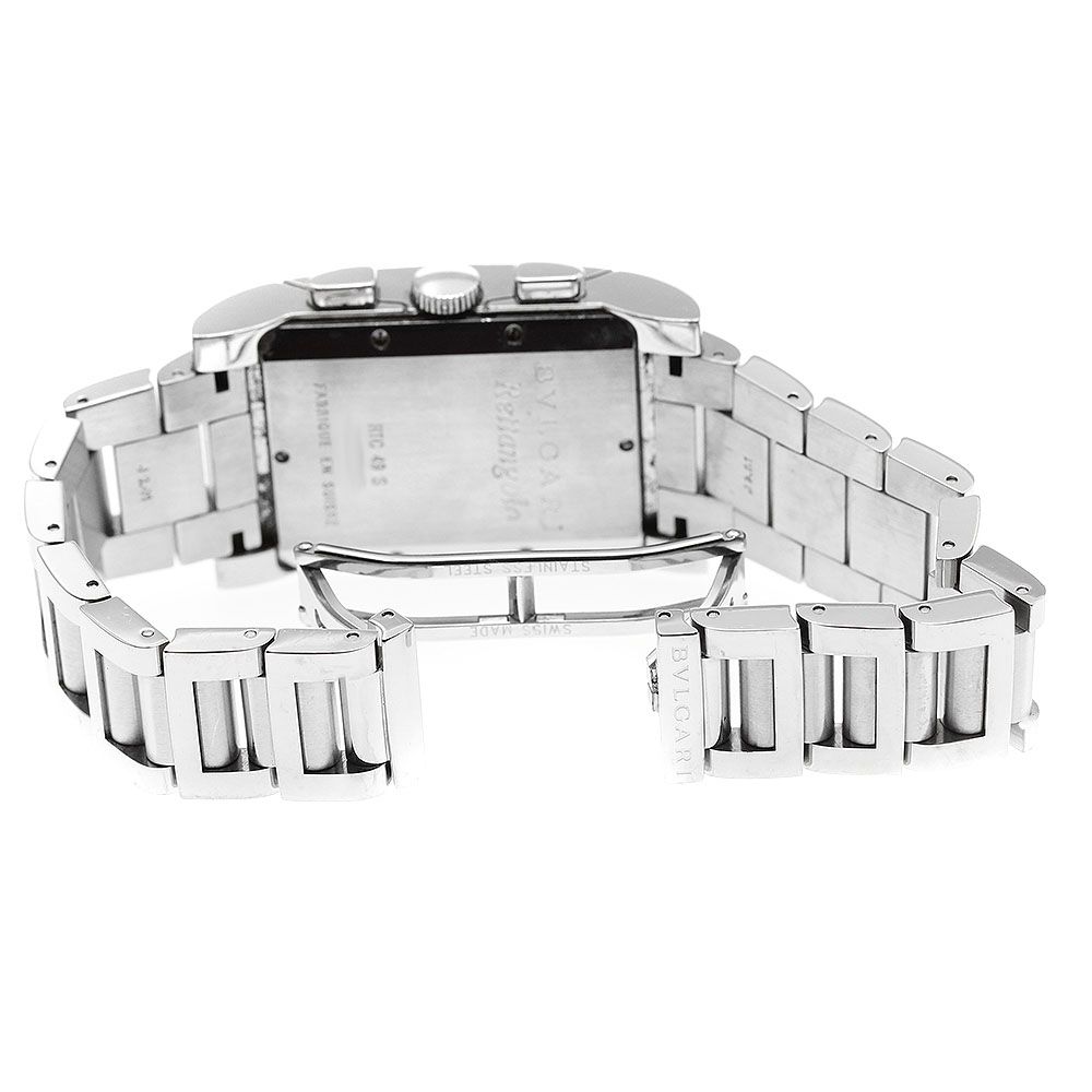 ブルガリ BVLGARI RTC 49 S レッタンゴロ デイト クロノグラフ クォーツ メンズ_913687 オケージョン ケーブル編み